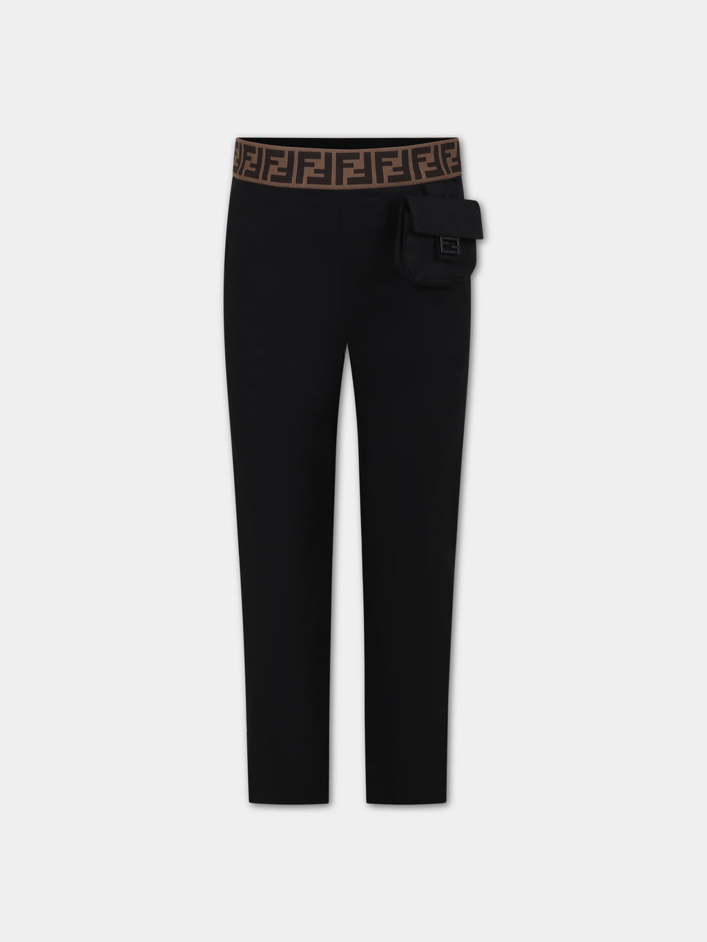 Pantalon noir pour fille avec FF